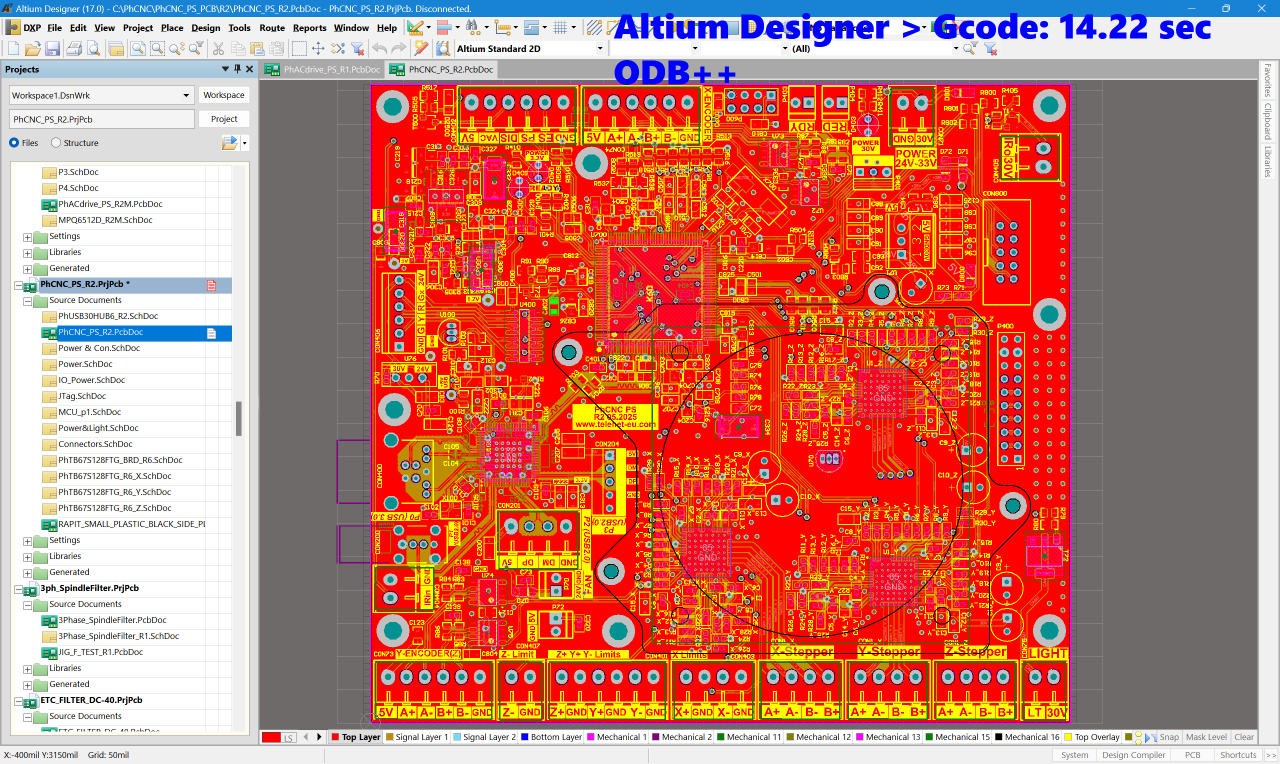 Altium Designer PCB to CNC G-code using ODB++