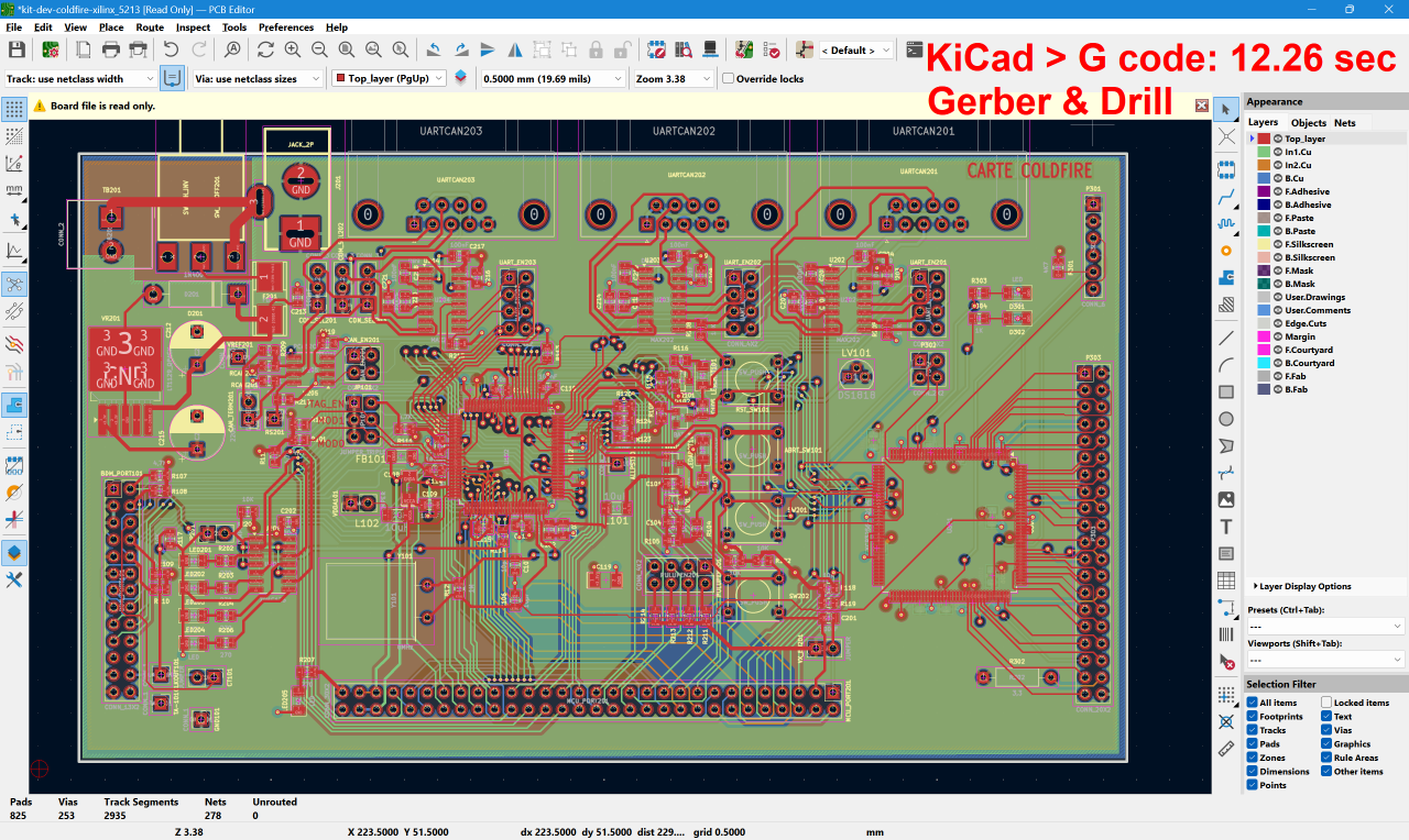 KiCad Gerber and Drill to CNC G-code in PhCNC LSSE
