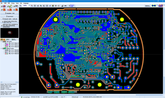 PhCNC LSSE top and bottom PCB processing