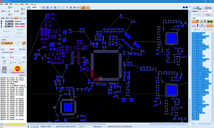 PhCNC LSSE stencil CNC simulation