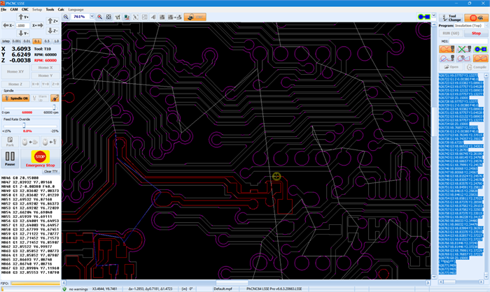 PhCNC LSSE detailed CNC G-code execution simulation