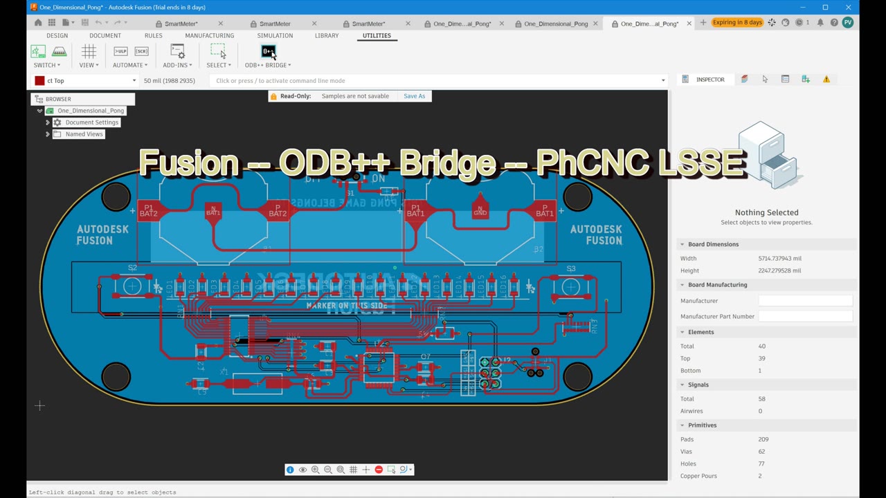 Autodesk Fusion - ODB++ Bridge - PhCNC LSSE preview